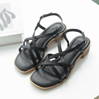 SANDAL NỮ CHÉO ĐAN DÂY HẬU CÀI CAO 3p MỀM ÊM CHÂN mashoes D4795