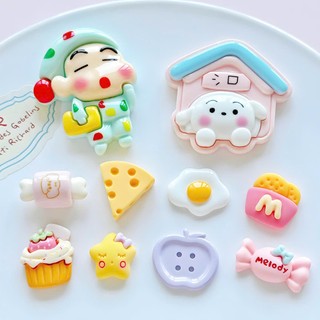 SetCharm Shin Cậu Bé Bút Chì & Đồ Ăn Cute Baby Pastel – Charm Gắn Dép Ngộ Nghĩnh, Phụ Kiện DIY Dép Xinh