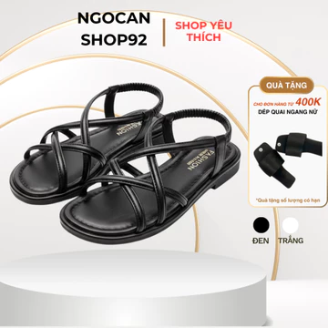 PHOM GIÀY GIỐNG VIDEO} Sandal nữ quai chéo dế cao 2cm đi êm chân thơi trang Hàn Quốc.sandan quai hậu dây mảnh đế thấp