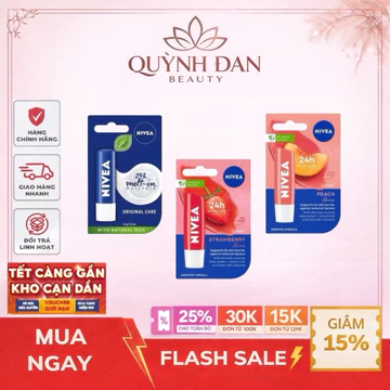 Son Dưỡng Ẩm Môi Chuyên Sâu NIVEA Original Care - Strawberry Shine - Peach Shine (4.8 g) .