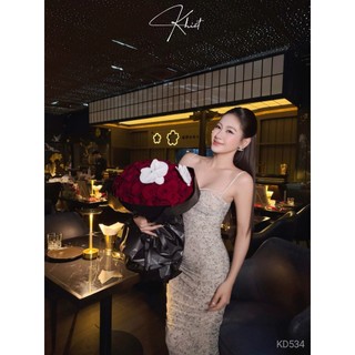 Đầm body nhúng 2 dây Khiết Style phối dây đính đá phong cách quyến rũ KD534