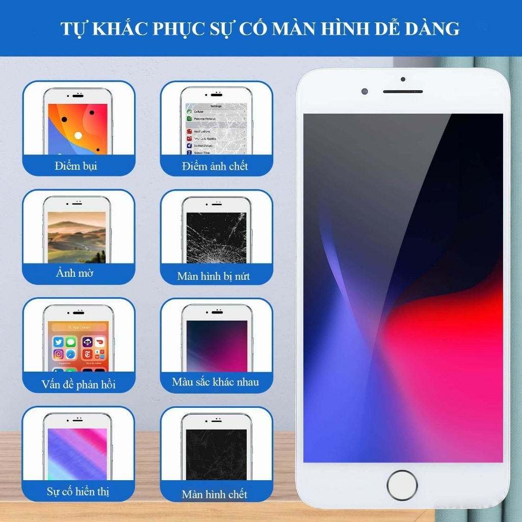 Màn hình zin chính hãng tương thích iPhone 6/6P/6S/6S Plus/7/7 Plus/8/8 Plus, tặng kèm bộ dụng cụ
