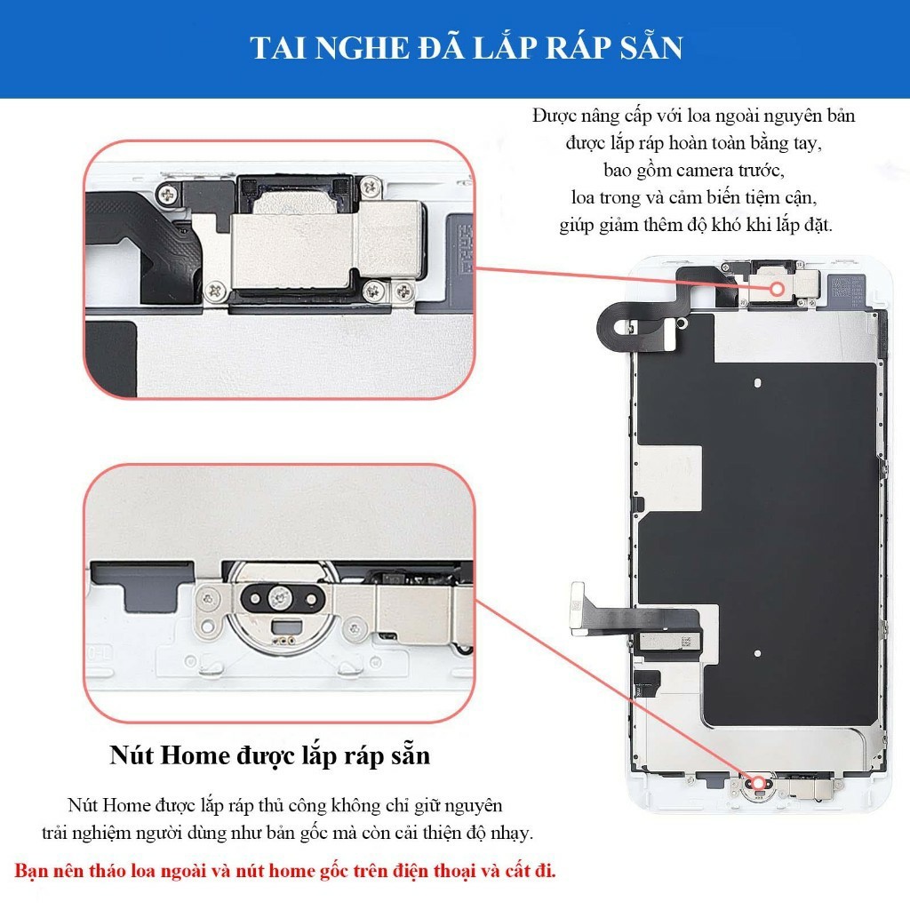 Màn hình zin chính hãng tương thích iPhone 6/6P/6S/6S Plus/7/7 Plus/8/8 Plus, tặng kèm bộ dụng cụ