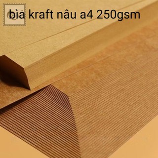 5 bìa kraft 250 gsm, bìa kraft nâu dày 2mm, bìa màu 160gsm, bìa đen trắng....làm thiệp, trang trí Scrapbook, Lovebox