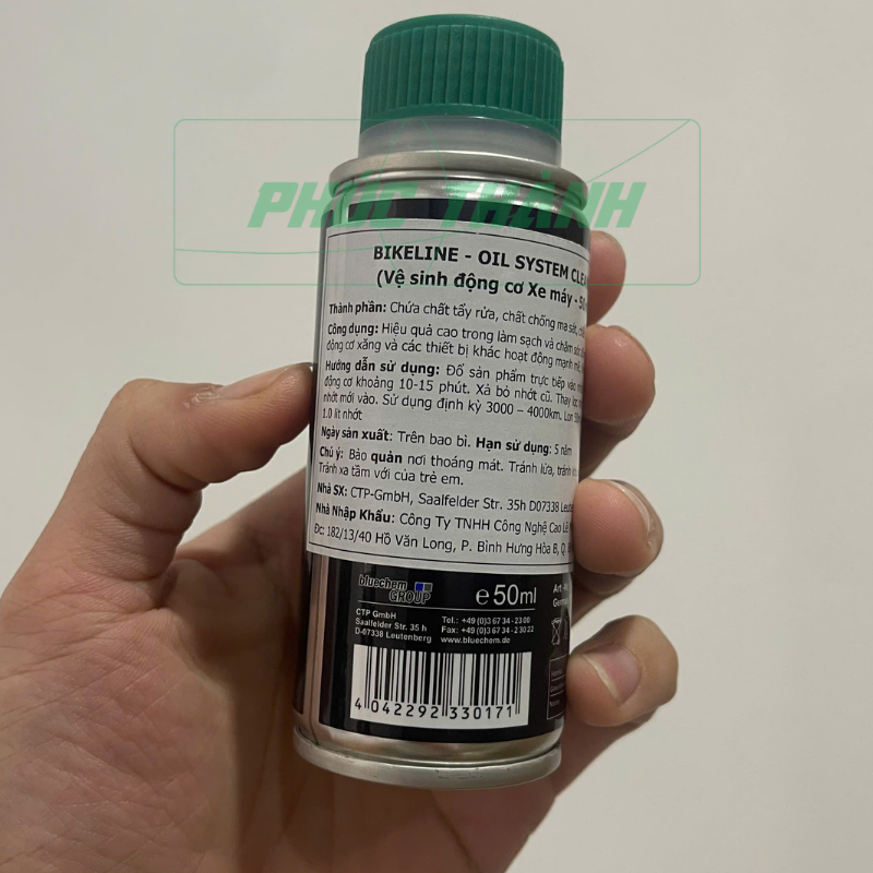 Súc Rửa Động Cơ Xe Máy BLUECHEM OIL SYSTEM CLEANER 50ml Nhập Khẩu Đức - Chính Hãng