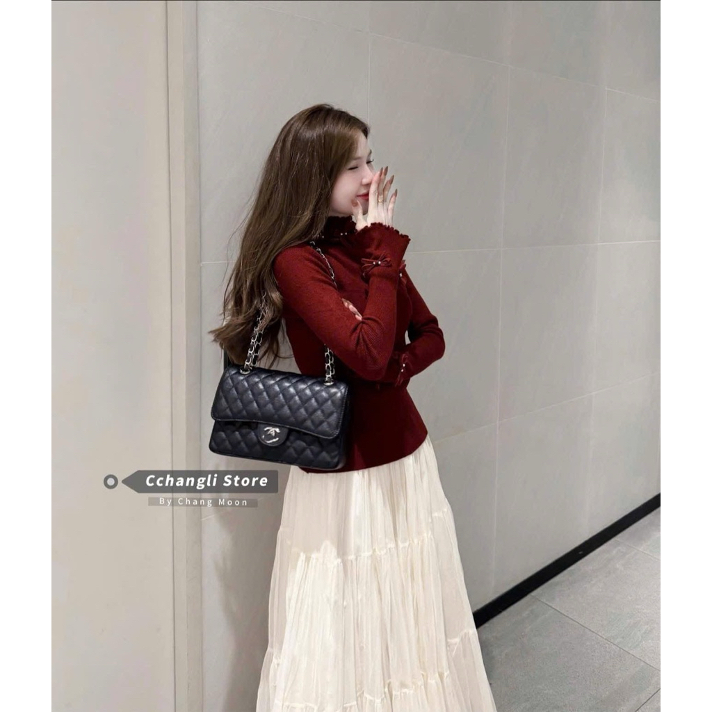 [𝐒𝐮𝐙𝐲] Áo Len + Chân Váy QCCC Loại 1