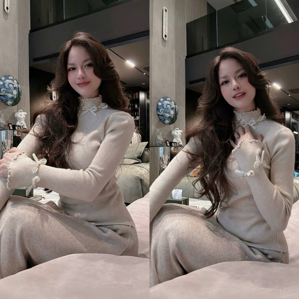 [𝐒𝐮𝐙𝐲] Áo Len + Chân Váy QCCC Loại 1