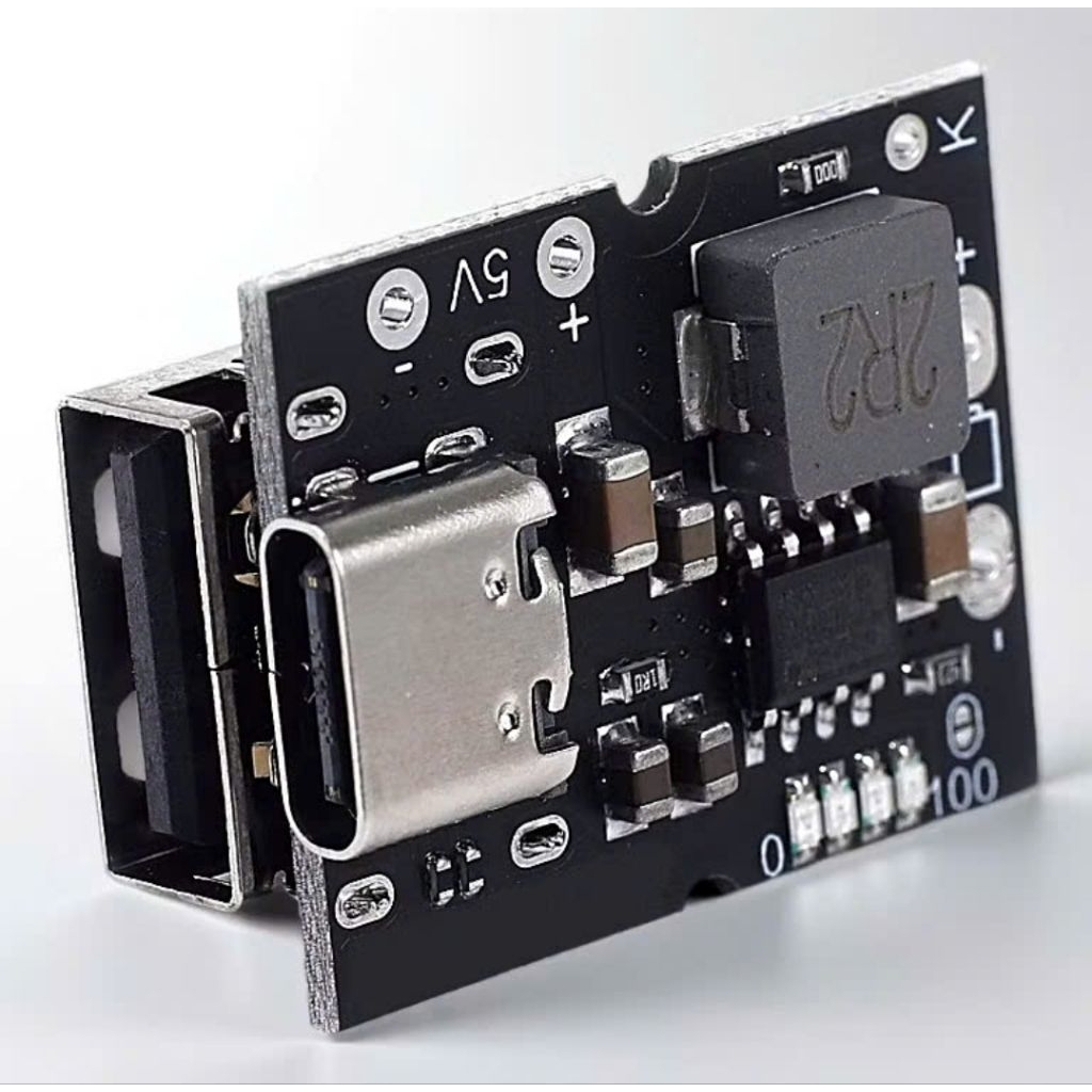 Mạch sạc pin / sạc dự phòng  1S 4.2V / 4.35V | tích hợp xả USB A 5V 2A | cho pin ion & lithium
