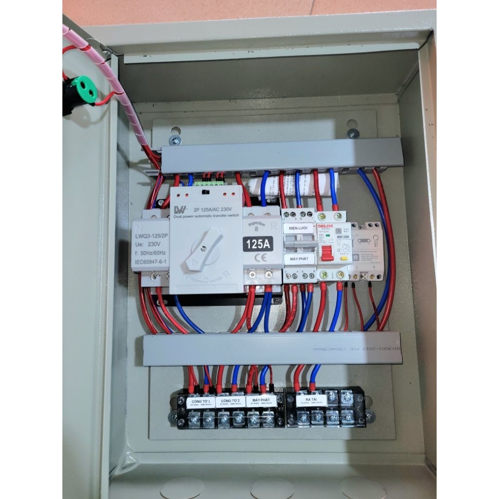CHUYỂN NGUỒN 2 CÔNG TƠ VÀ MÁY PHÁT ĐIỆN- ATS 125A Chuyển nguồn tự động - cầu dao điện tự động 125A