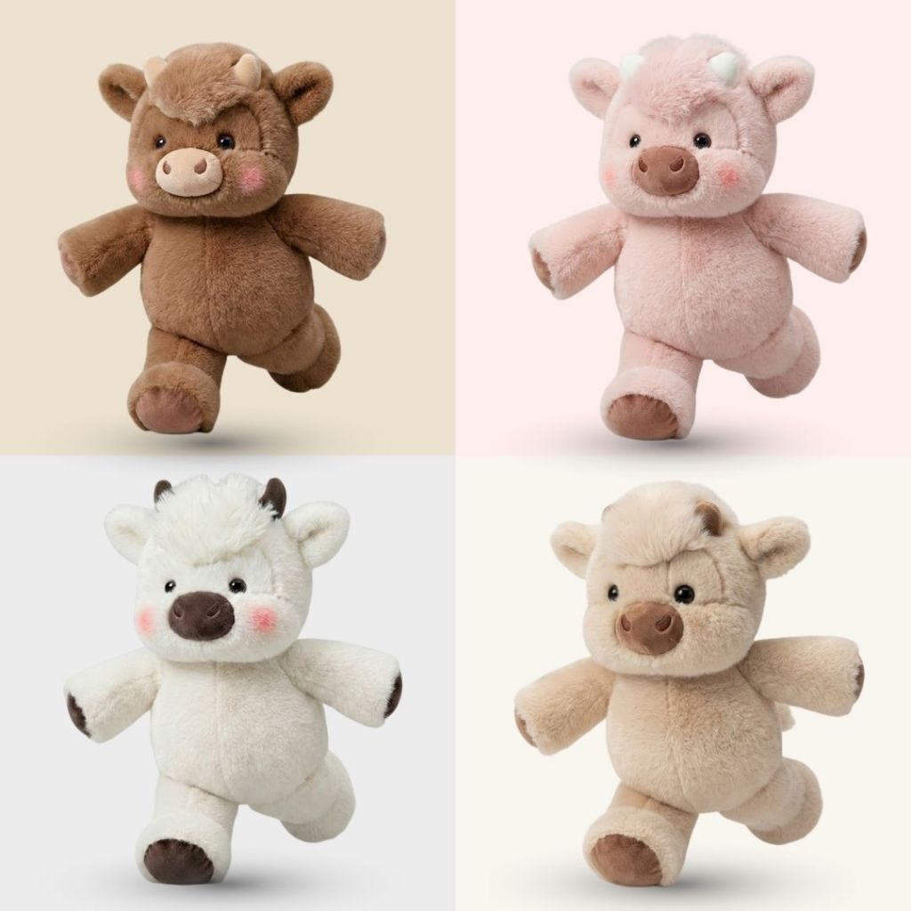 Gấu Bông Bò Sugaodi Chạy Bộ Đáng Yêu, Thú Nhồi Bông Con Bò Chạy Tung Tăng Quà Tặng Vui Vẻ Cho Bé,Bạn Gái