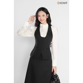 Set Đồ Nữ 𝐂𝐂𝐇𝐀𝐓 Gile Dáng Ôm Xòe Nura Chất Liệu Tuytsi Cao Cấp 25BDS2011XT