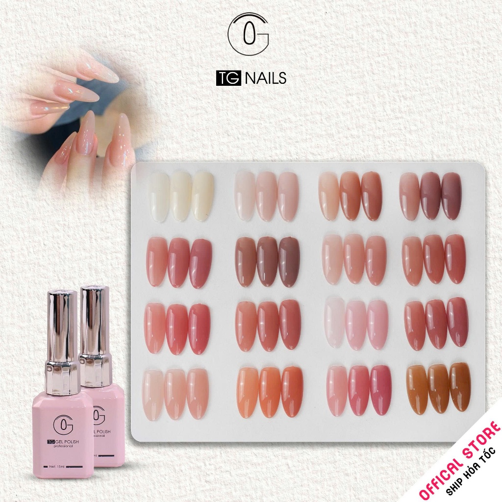 Sơn gel thạch đục lẻ 16 màu cọ tròn hãng TG