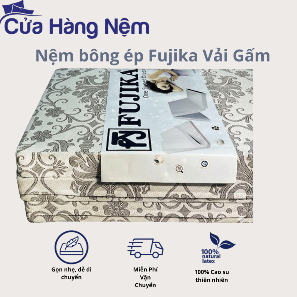 Nệm Bông Ép FUJIKA Vải Gấm