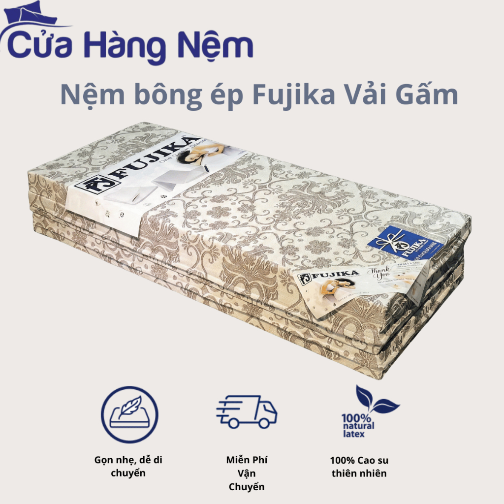 Nệm Bông Ép FUJIKA Vải Gấm