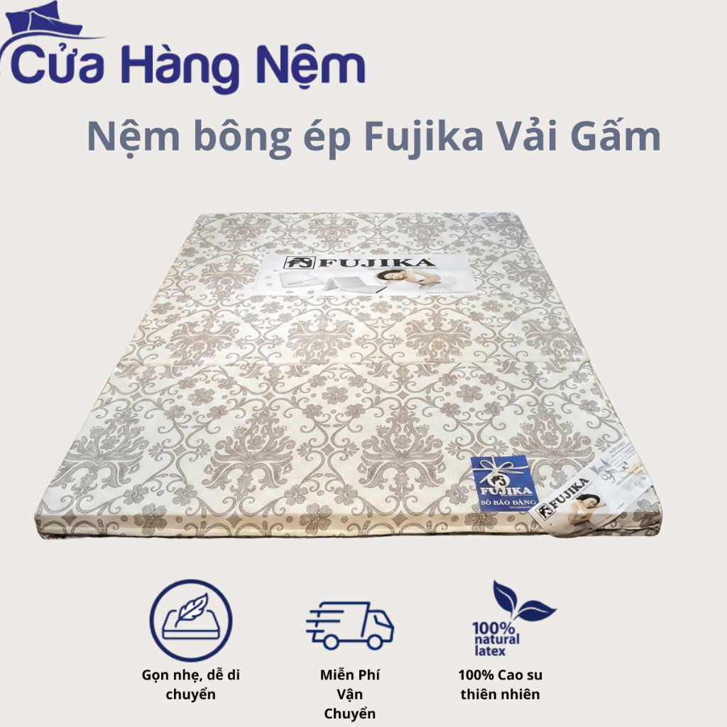 Nệm Bông Ép FUJIKA Vải Gấm