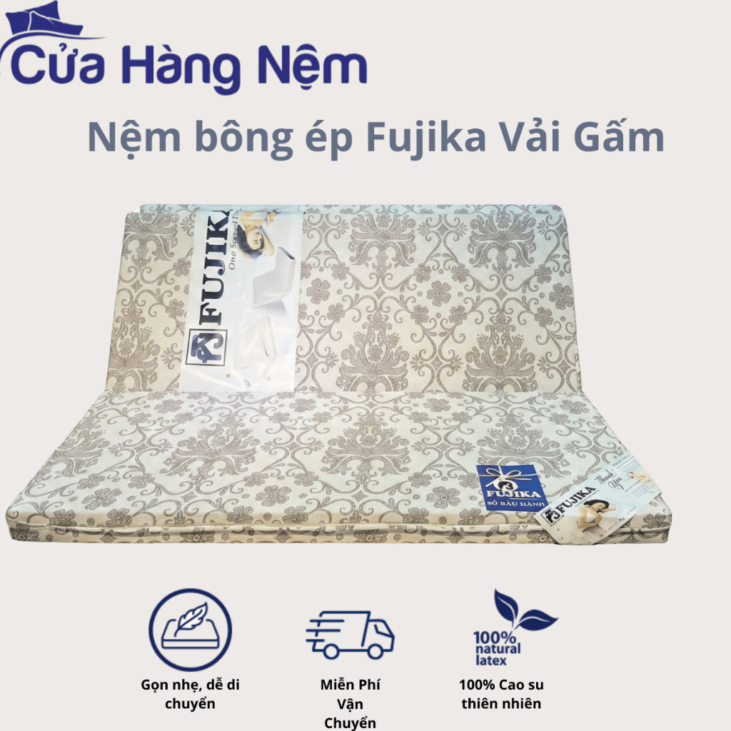 Nệm Bông Ép FUJIKA Vải Gấm