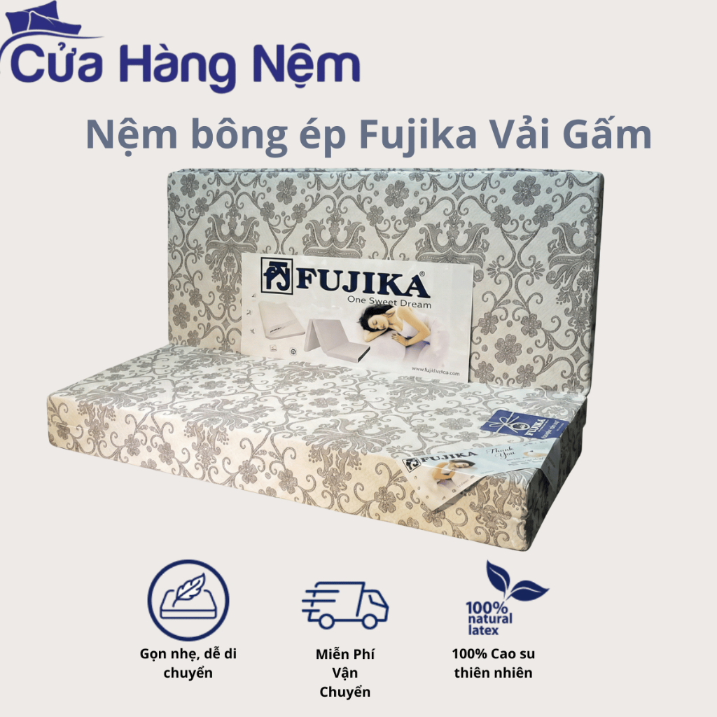 Nệm Bông Ép FUJIKA Vải Gấm