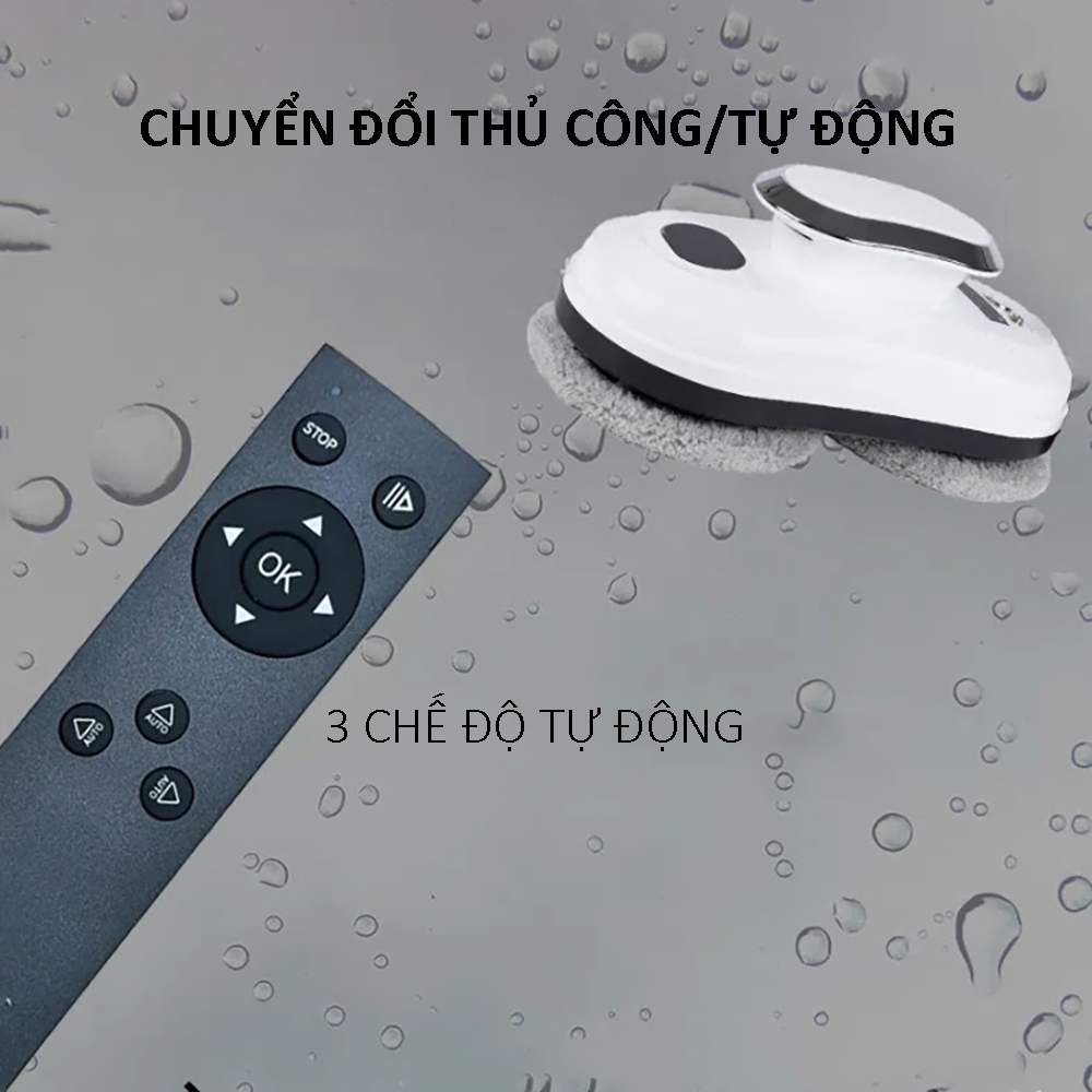 Robot Lau Kính Tự Động, Máy Lau Kính Tự Động, Lực Hút 5600PA Phù Hợp Với Nhiều Loại Bề Mặt Kính