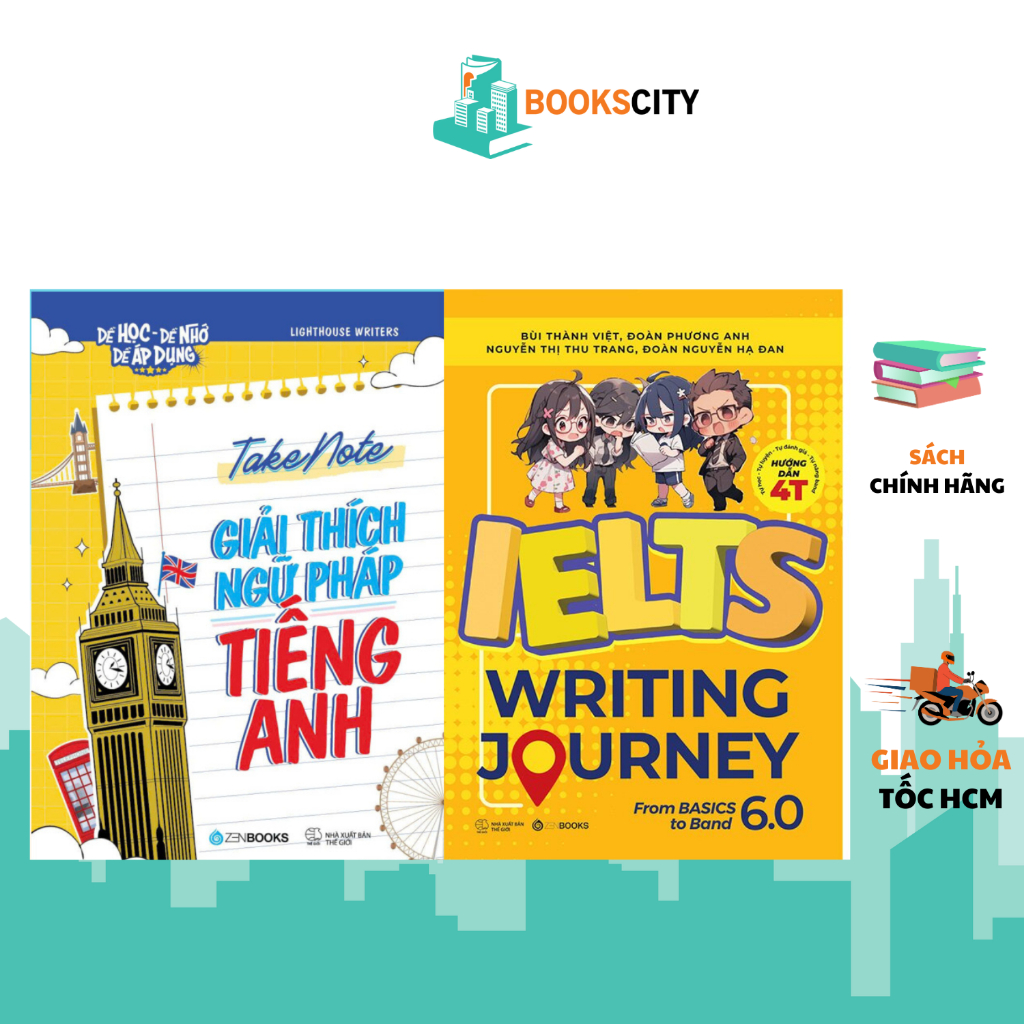 Sách - IELTS Writing Journey - From Basics To Band 6.0+ Takenotes giải thích ngữ pháp tiếng anh (Lẻ tùy chọn)
