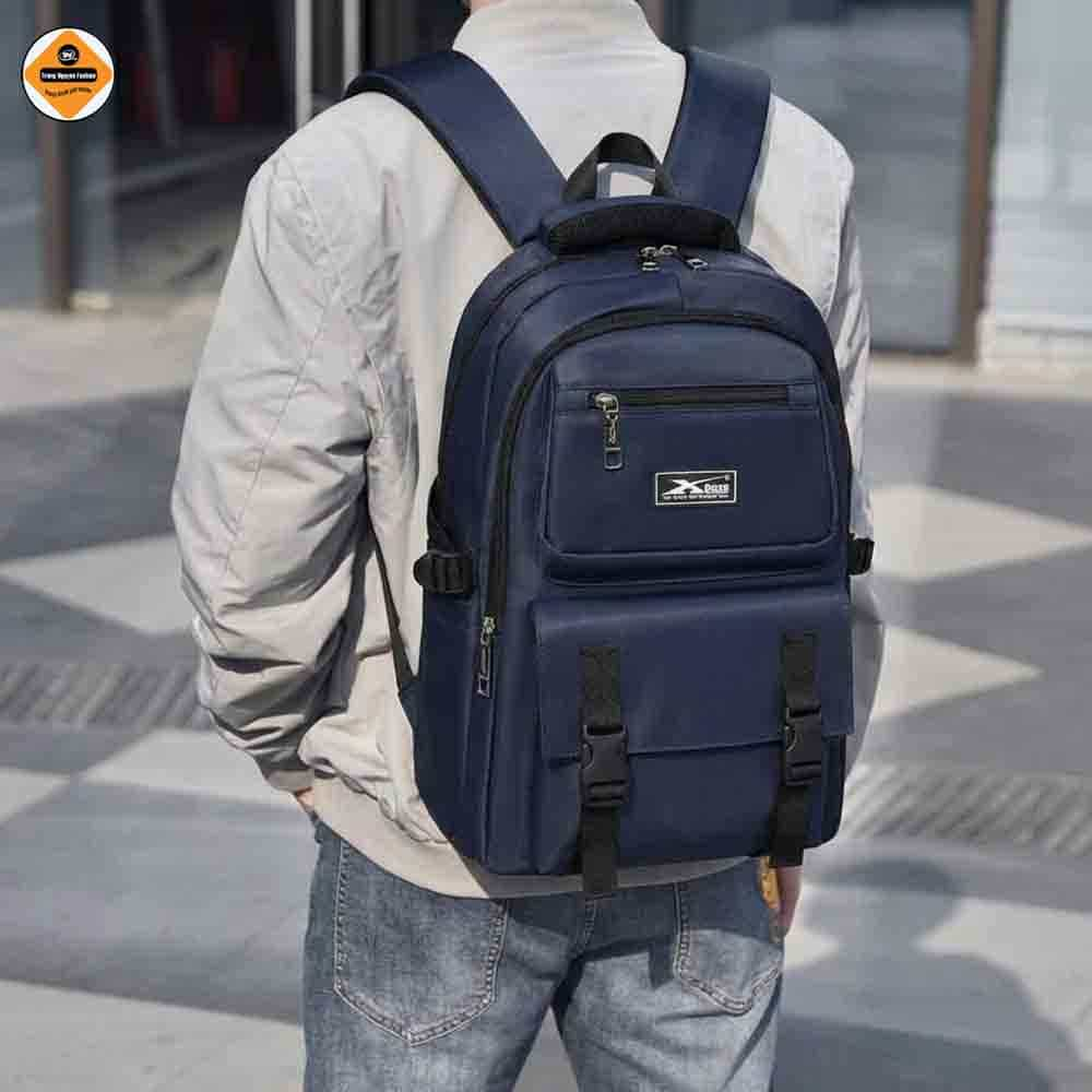 Balo Đi Học Xbags DARK BLUE XB 3202 Chống Nước - Balo Cho Cấp 2, Cấp 3 Siêu Bền, Nhiều Ngăn Chứa, Đựng Laptop 15.6 Inch!