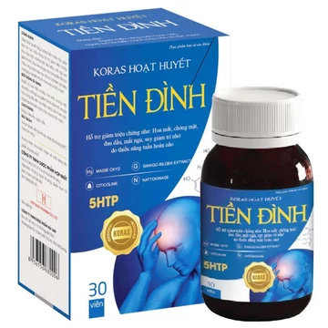 Koras Hoạt Huyết Tiền Đình Giảm Đau Đầu, Đau Nửa Đầu, Chóng Mặt, Suy Giảm Trí Nhớ, Rối Loạn tiềƞ Đình Lọ 30 Viên