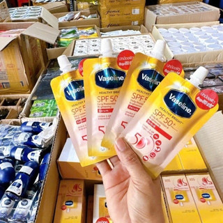 Combo 10 Túi Tinh chất dưỡng thể chống nắng SPF 50+ Vaseline 30ml-Date 1-2027