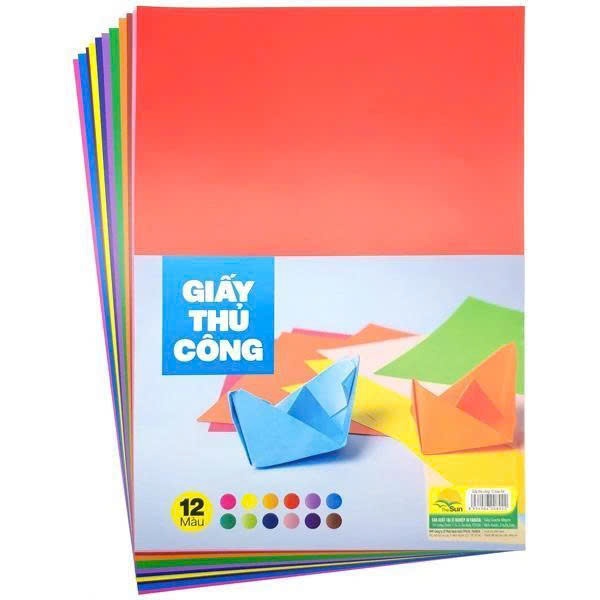 Giấy Thủ Công Decal 12 Màu A4 - The Sun