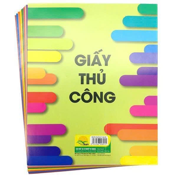 Giấy Thủ Công Decal 12 Màu A4 - The Sun
