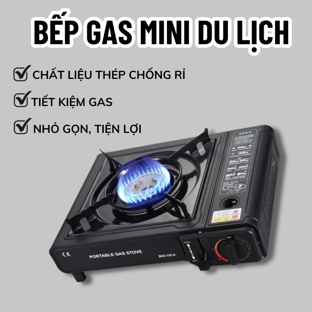 Bếp Ga Mini Du Lịch Chịu Nhiệt Độ Cao, Bếp Gas Chống Cháy Nổ, Phù Hợp Với Nấu Ăn Dã Ngoại Ngoài Trời, Tiện lợi