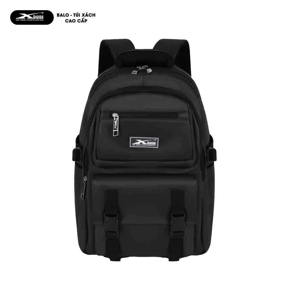 Balo Nam Nữ Thời Trang Xbags Xb3203 Black Blue Chống Nước, Siêu Nhẹ, Cá Tính Trẻ Trung, Đựng Laptop 15.6 Inch!