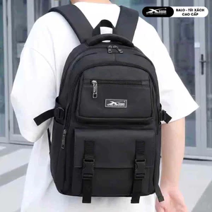 Balo Nam Nữ Thời Trang Xbags Xb3203 Black Blue Chống Nước, Siêu Nhẹ, Cá Tính Trẻ Trung, Đựng Laptop 15.6 Inch!