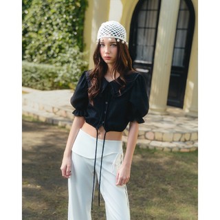 Áo sơmi tay phồng EAGER cổ sen hai lớp MIRANA TOP