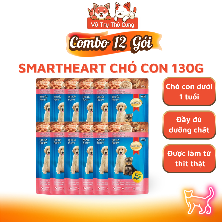 Combo Pate Smartheart cho Chó con gói 130g