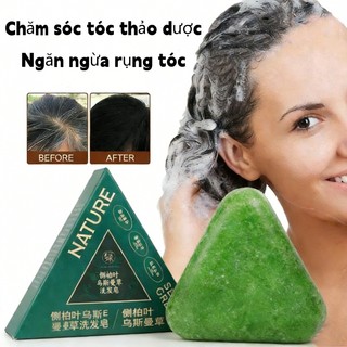Xà phòng gội đầu,phần thảo mộc lá bách,thảo dược chính hãng giảm gàu ngăn ngừa rụng tóc dưỡng tóc chắc khỏe
