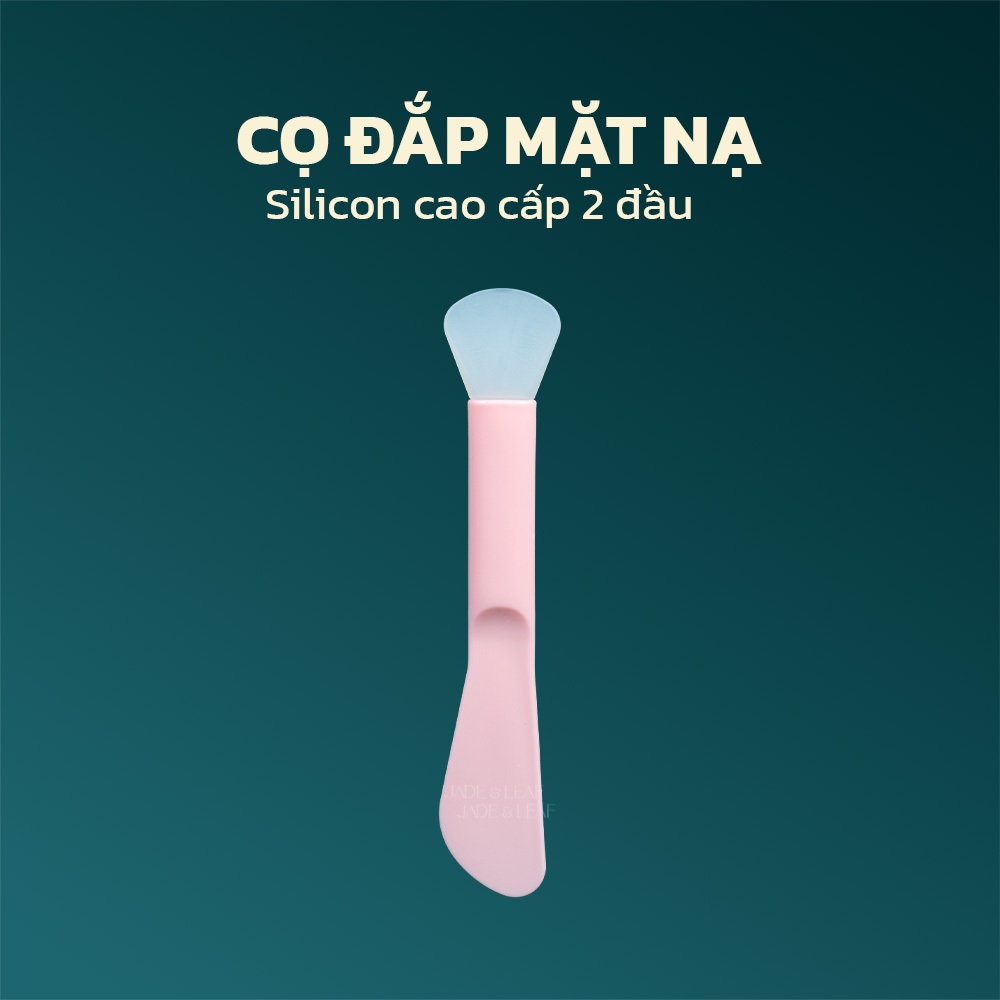 Cọ Đắp Mặt Nạ Jade&Leaf, Quét Mask Lấy Kem 2 Đầu Thông Minh Chất Liệu Silicon Màu Hồng Siêu Xinh