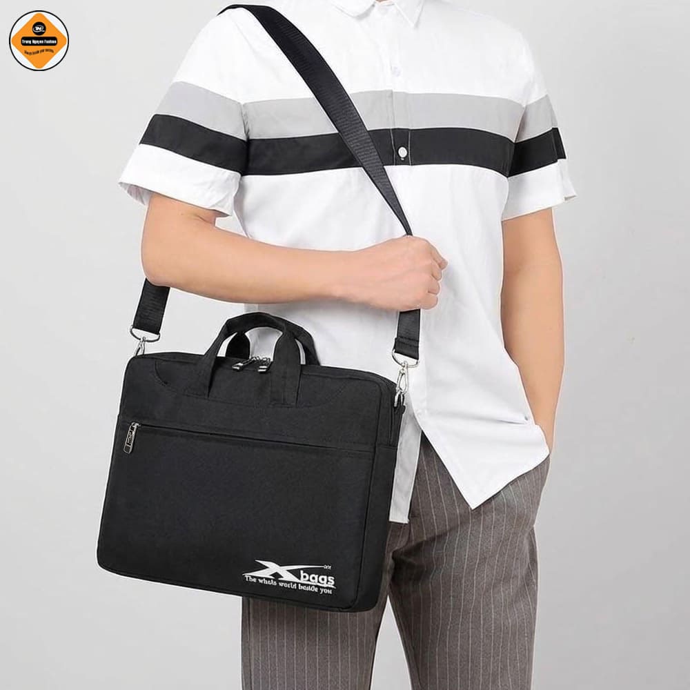 Cặp Laptop Công Sở Nam Màu Đen Cao Cấp Xbags Elegant XB4201 – Sang Trọng, Chống Sốc, Lịch Lãm!