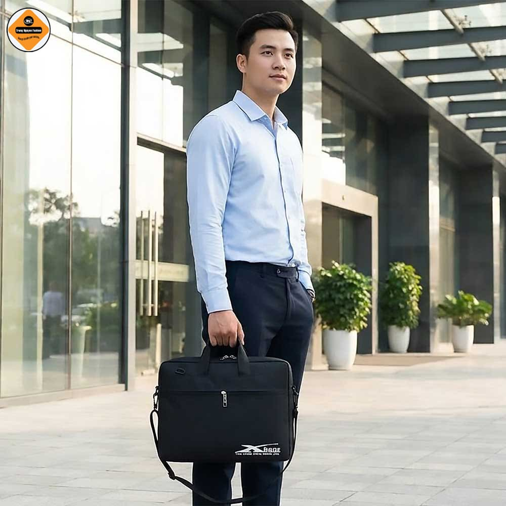 Cặp Laptop Công Sở Nam Màu Đen Cao Cấp Xbags Elegant XB4201 – Sang Trọng, Chống Sốc, Lịch Lãm!