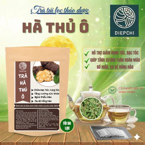Trà Hà Thủ Ô- DIỆP CHI- giúp bổ thận, bổ máu, đen tóc, cải thiện bạc, rụng tóc, hói đầu- túi 50 lọc