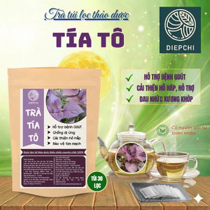 Trà tía tô- DIỆP CHI - giúp hạ acid uric, giảm đau nhức xương khớp- 3 túi tặng 1