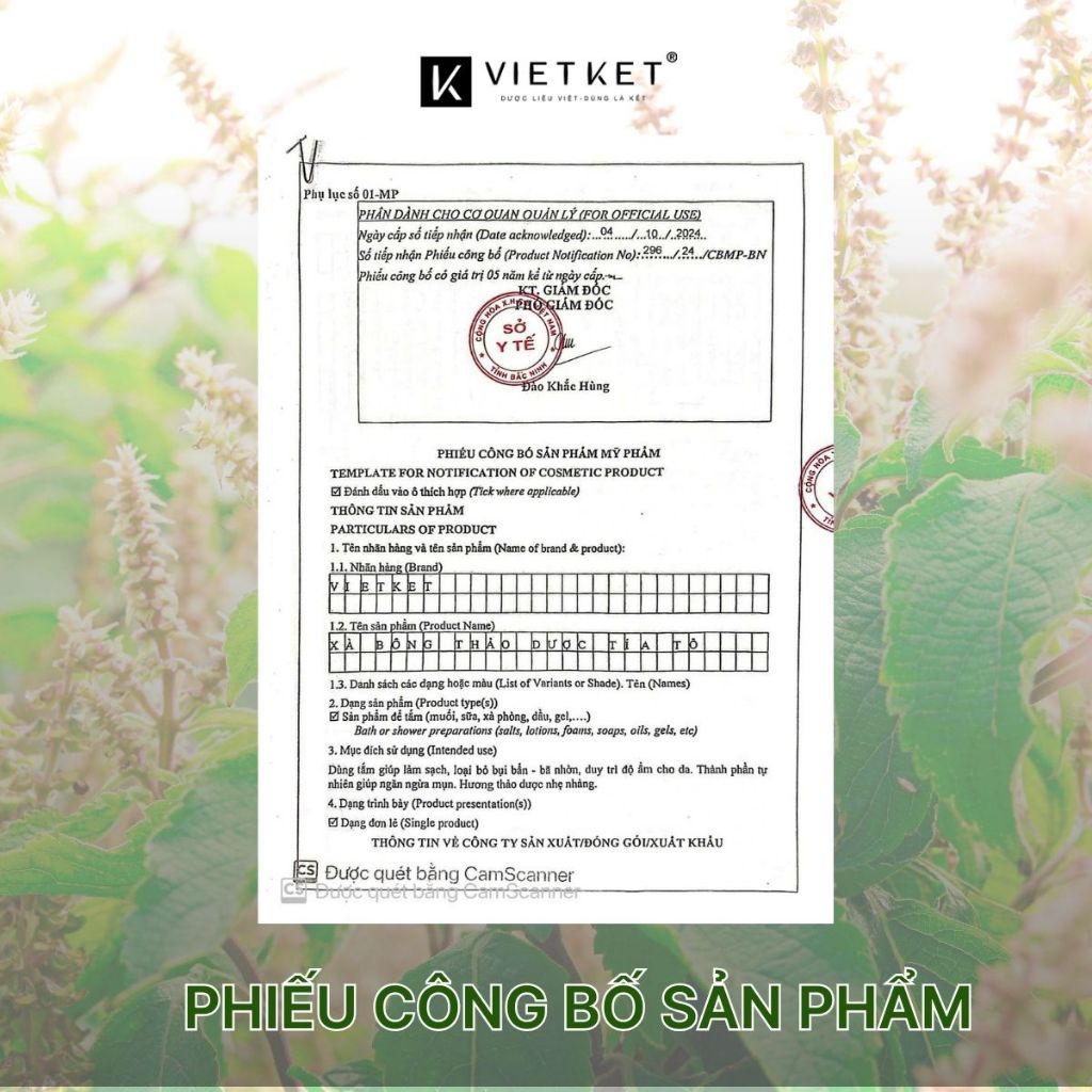 Xà Bông Tắm Dầu Dừa, Mù U, Tía Tô VIETKET 100g - Sạch Ghét, Sáng Da, Giảm Mụn, Mờ Thâm, Dưỡng Ẩm, Không Nhờn Rít