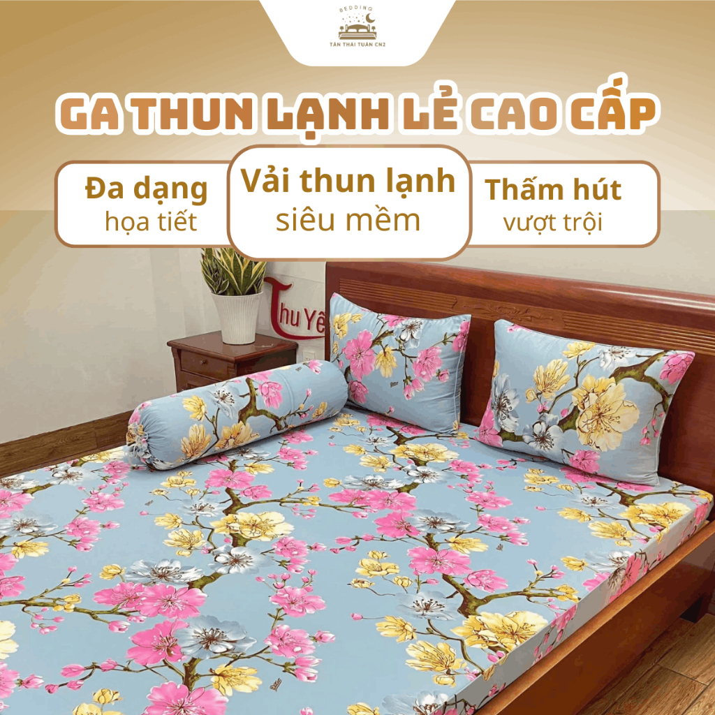 Ga thun lạnh lẻ cao cấp cho bé không kèm áo gối chất vải mềm mát an toàn dịu nhẹ cho da