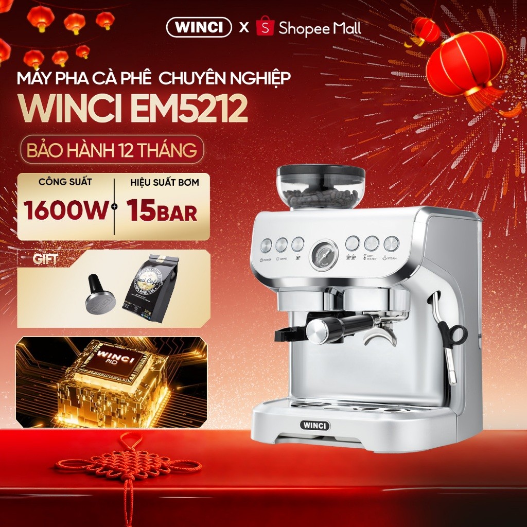 Máy Xay Và Pha Espresso Winci EM5212 - Review Chi Tiết Có Đáng Mua?