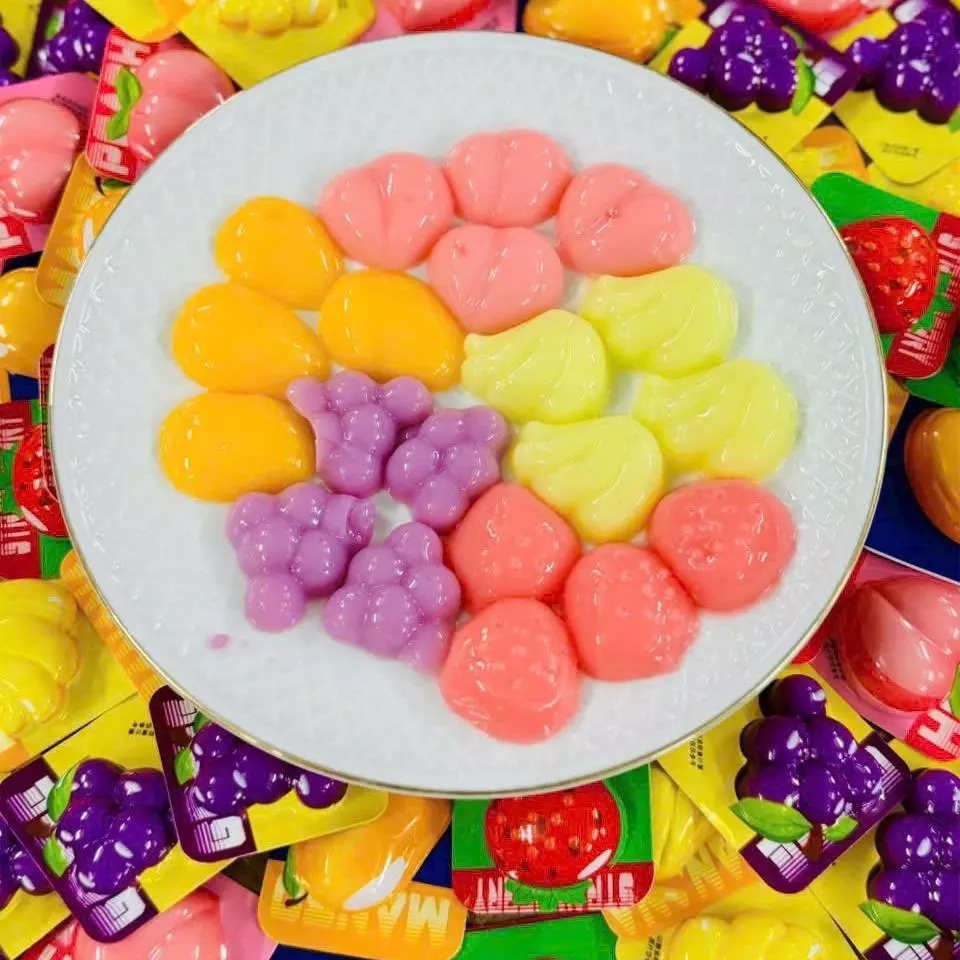 [500G - 1KG] Thạch Sữa Chua Ngũ Quả Thạch Trái Cây Mềm Dẻo Ăn Vặt Mát Lạnh Mix 5 Vị Trái Cây