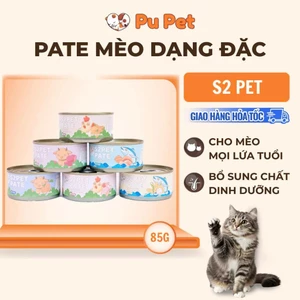 Pate S2Pet Gravy Dạng Đặc Thịt Tươi Giàu Dinh Dưỡng, Bổ Sung Đầy Đủ Dinh Dưỡng Cho Mèo, Lon 85g