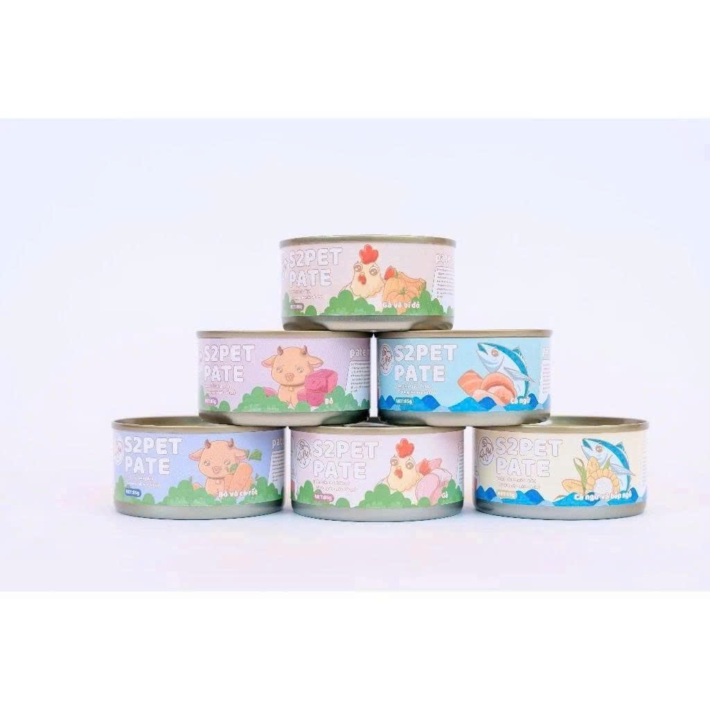 Pate S2Pet Gravy Dạng Đặc Thịt Tươi Giàu Dinh Dưỡng, Bổ Sung Đầy Đủ Dinh Dưỡng Cho Mèo, Lon 85g