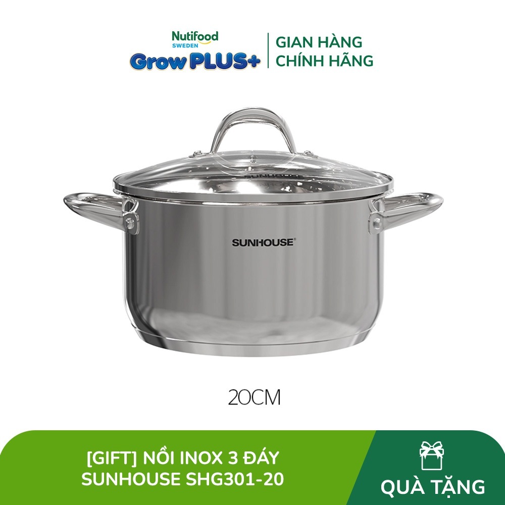 [Quà tặng không bán] Nồi Inox 3 đáy Sunhouse SHG301-20