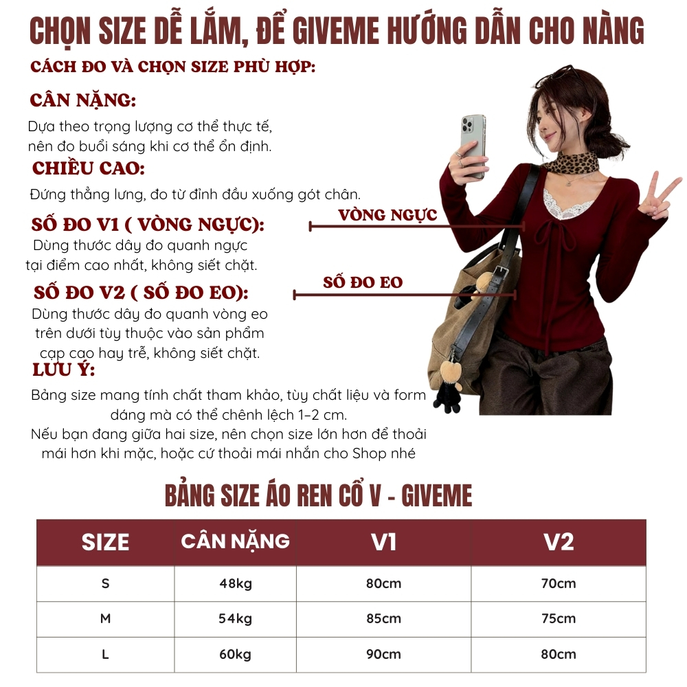 [TAY DÀI] Áo Thun Kiểu Nữ Dài Tay Có Dây Thắt Nơ Xinh Xắn Phối Cổ Viền Ren Mềm Quảng Châu Trend - Giáng Sinh2025