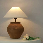 Đèn Ngủ Để Bàn Gốm Nung Đặc Ánh Sáng Vàng Ấm Áp DG02, Trang Trí Gia Đình, Khách Sạn, Khu Nghỉ Dưỡng Cao Cấp — ảnh 4