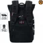 Balo nắp gập du lịch chống thấm Xbags DarkBear XB1202 cao cấp mở rộng mạnh mẽ màu đen phối da!