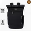 Balo nắp gập du lịch chống thấm Xbags DarkBear XB1202 cao cấp mở rộng mạnh mẽ màu đen phối da!